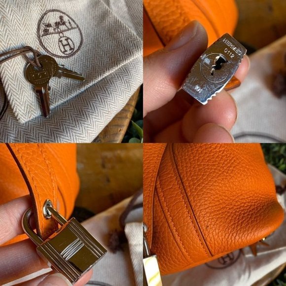 SOLD Hermes Clemence Picotin Lock 22 Leather Satchel - Picture 10 of 12
